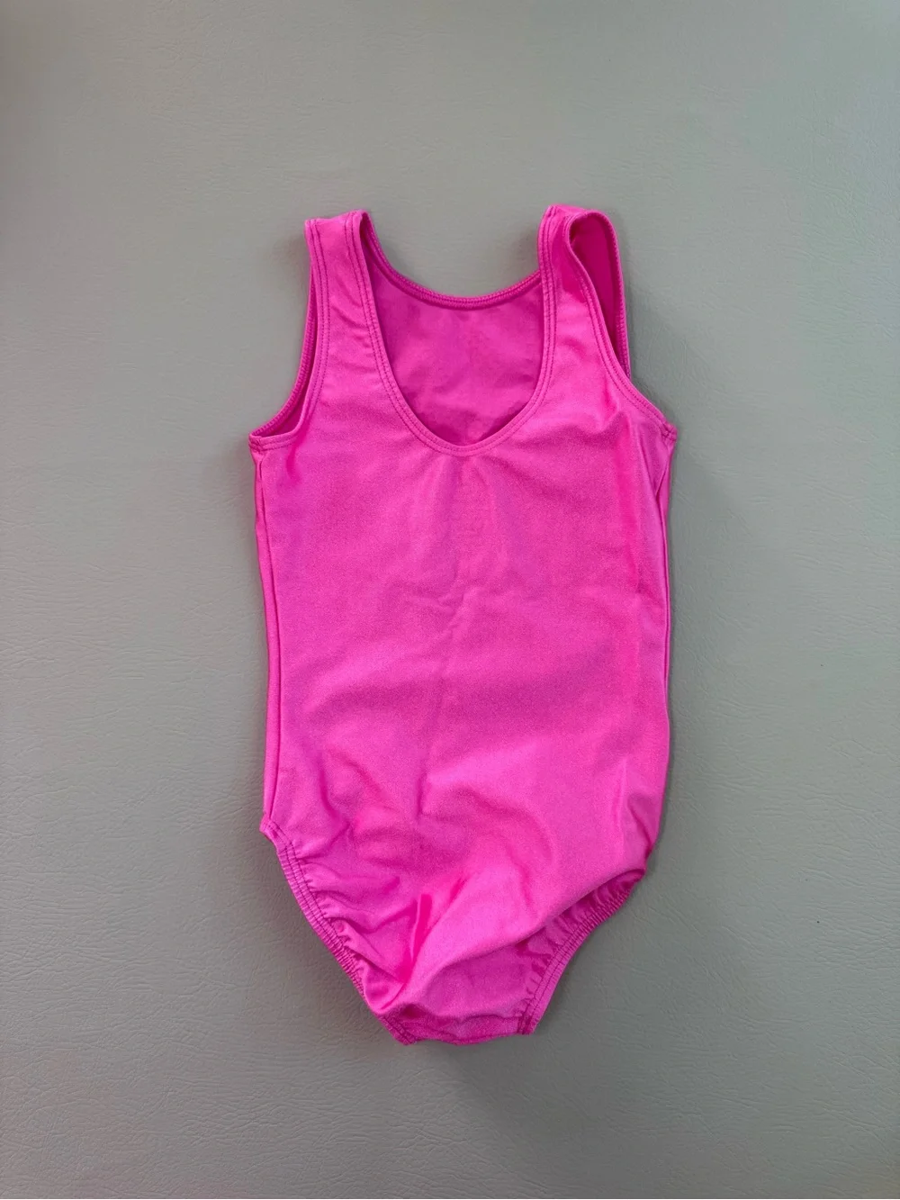 Ozone Sequin Neon Pink Leotard size Youth Medium YM with Flower and Olympus